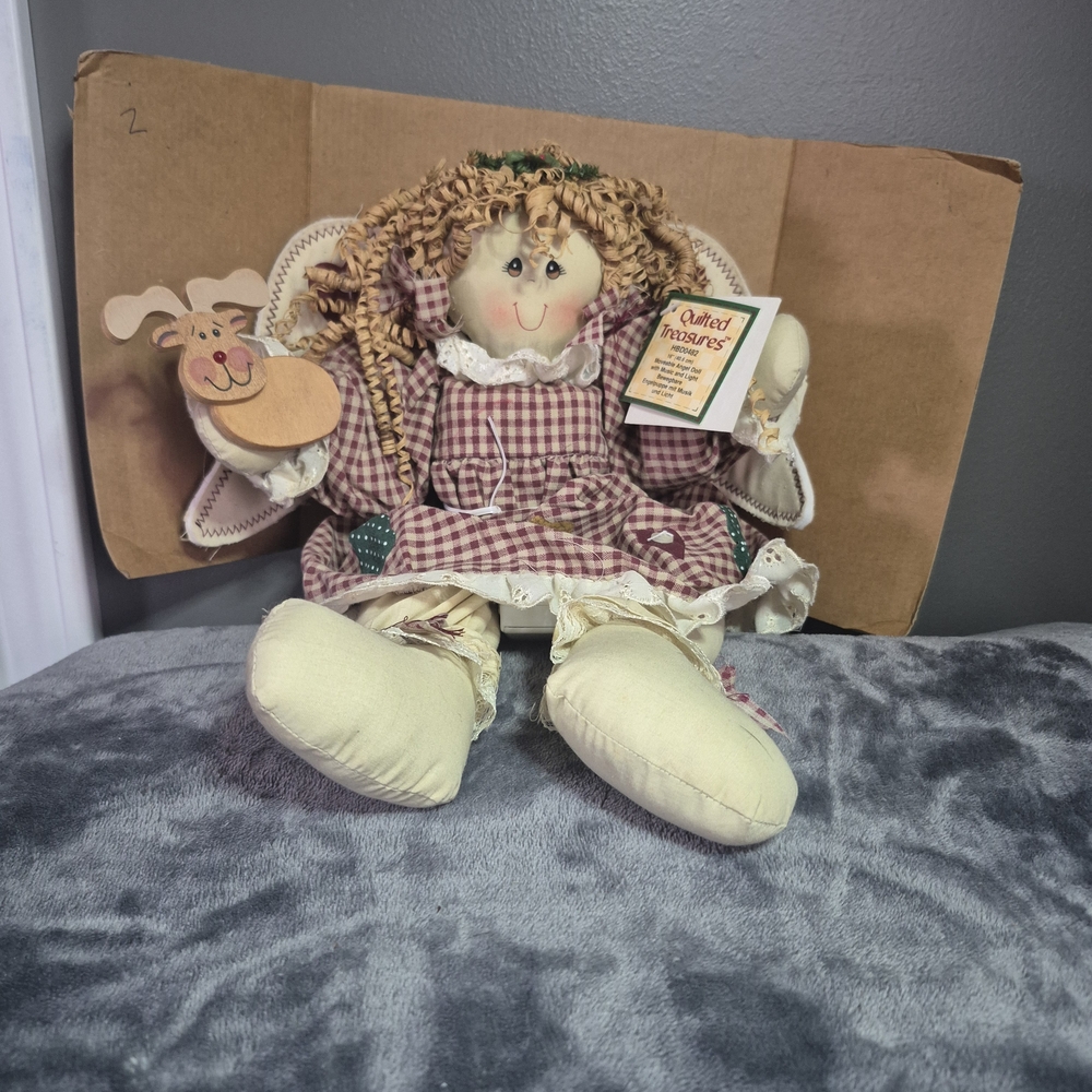 Charming Quilted Treasures Moveable Angel Doll with Lights and Music-2